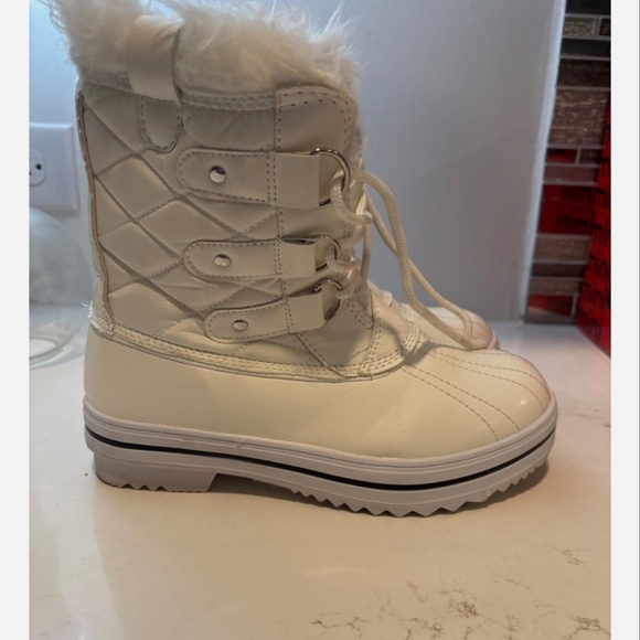 Polar Womens Snow Boot Nylon Short Fur Rain Winter Waterproof Snow Boots Sz 6 - Picture 5 of 9